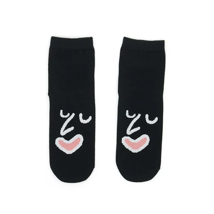 Svartir Emoji bómullarsokkar