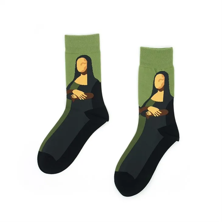 Karakter bómullarsokkar