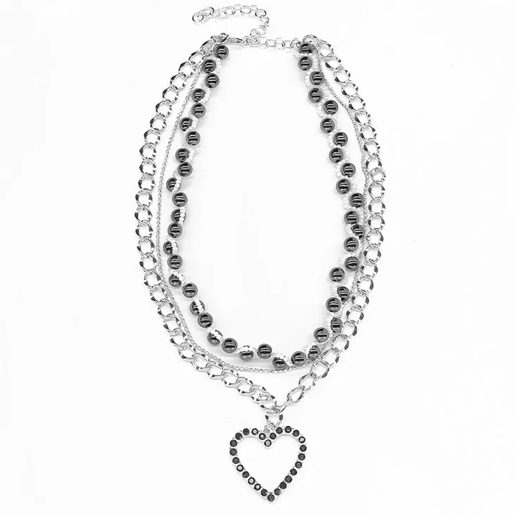 Hjarta hálsmen sett