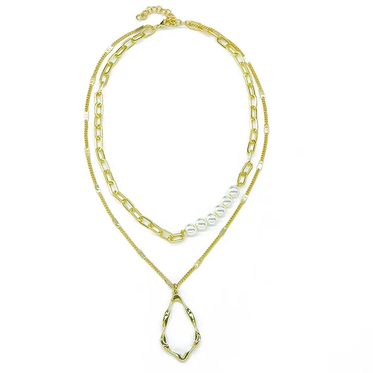 Gull perlu hálsmen sett