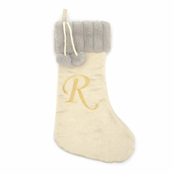 Plush Letter jólasokkar
